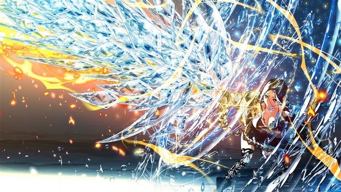 Girl with Crystal Wings 4K