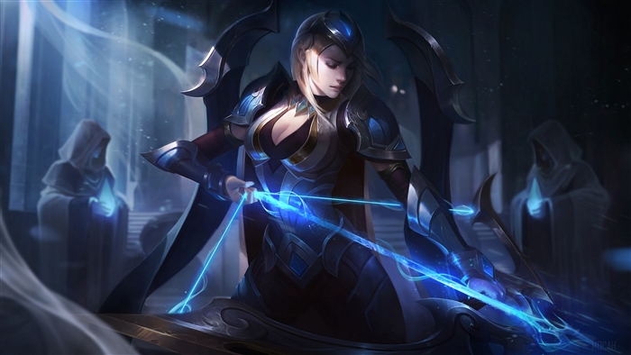 Ashe from League of Legends with a bow 4K