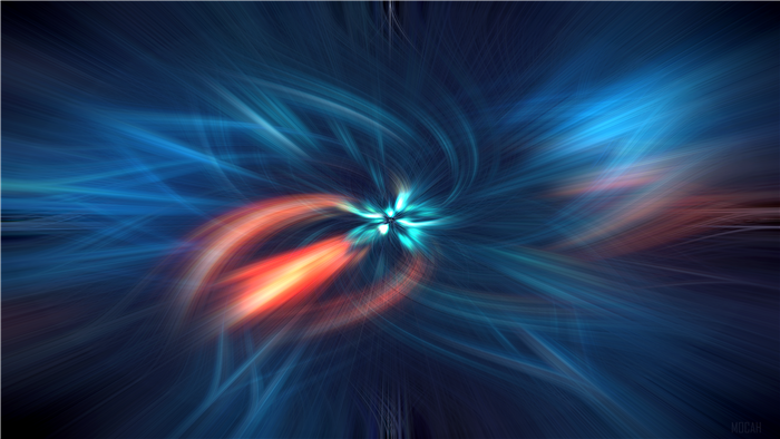 Abstract blue and orange swirl 4K