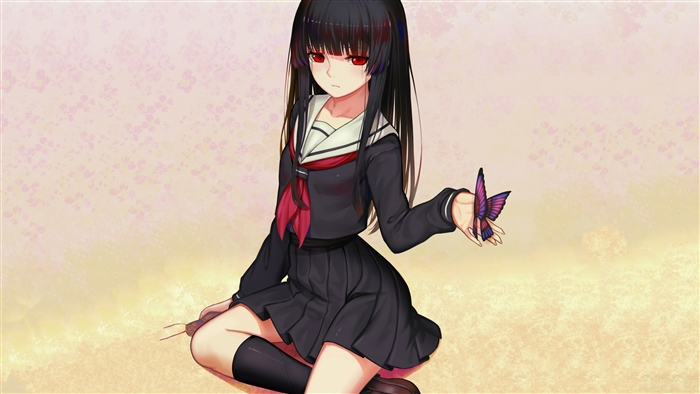 Ai Enma with a butterfly 4K