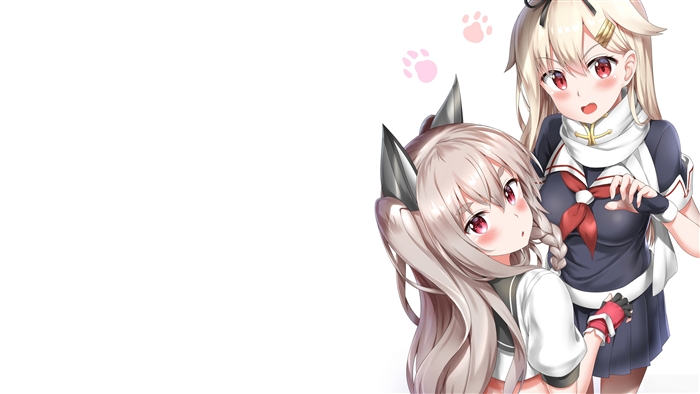 Yuudachi from Azur Lane with another girl