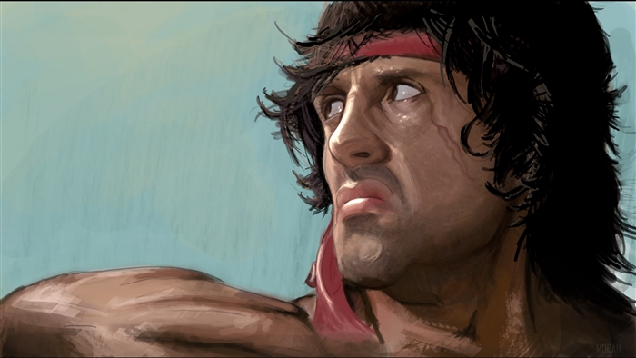 Rambo Intense Close-Up Portrait 4K