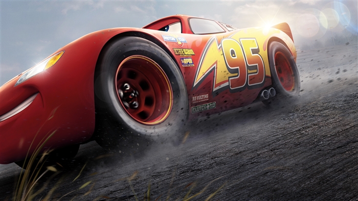Lightning McQueen Racing Scene Cars 3 4K