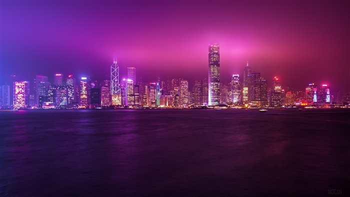 Hong Kong Skyline at Night 4K