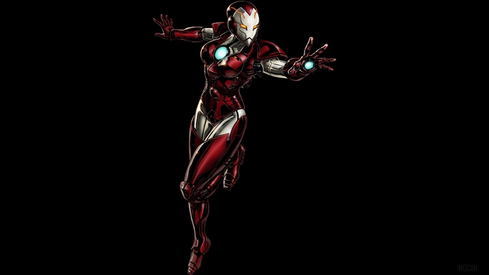 Iron Man Female Armor 4K Illustration