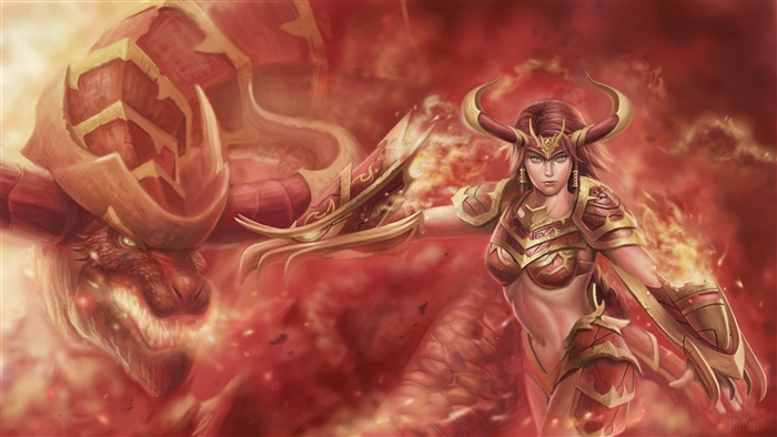 Shyvana from League of Legends 4K