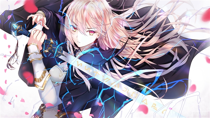 Blonde Girl with Sword 4K