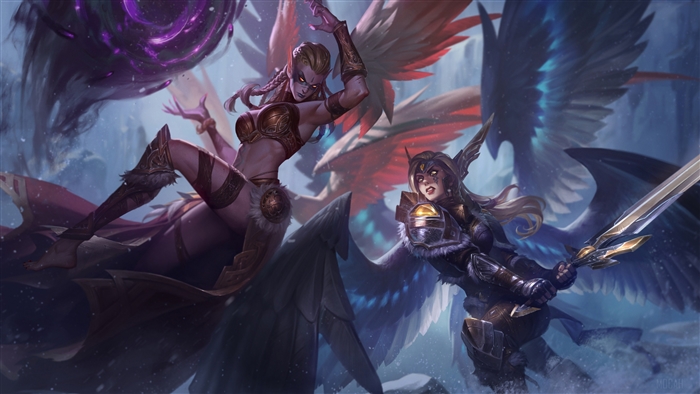 Morgana and Kayle from League of Legends 4K