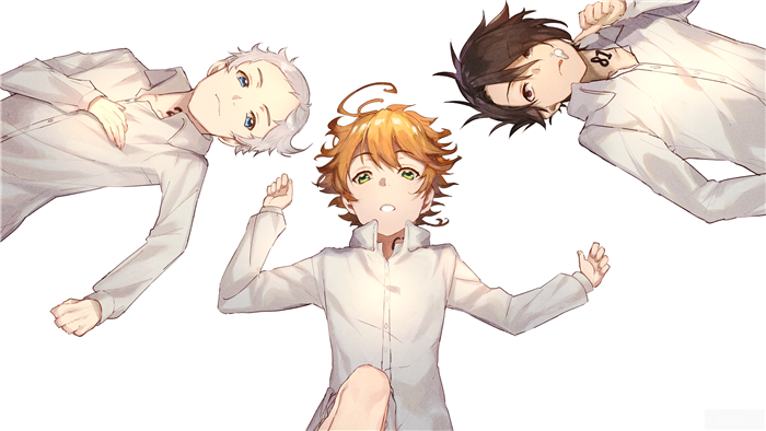 Emma, Norman, and Ray from The Promised Neverland 4K