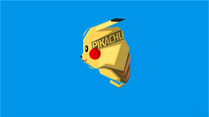 Minimalist Pikachu Pokémon 4K Artwork