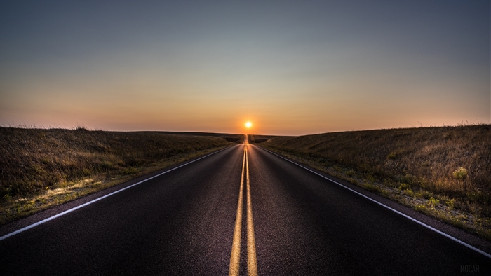 Road at Sunset 4K