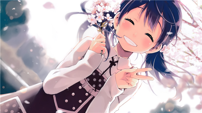 Girl with Cherry Blossoms