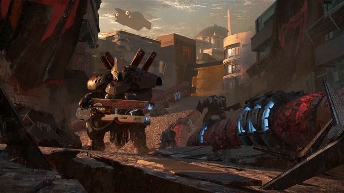 Robots and futuristic structures in Destiny 2 4K