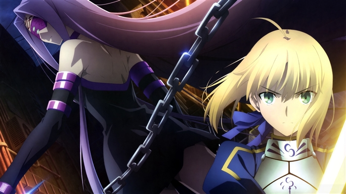 Rider and Saber from Fate/stay night 4K