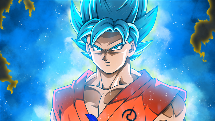 Goku Super Saiyan Blue from Dragon Ball 4K