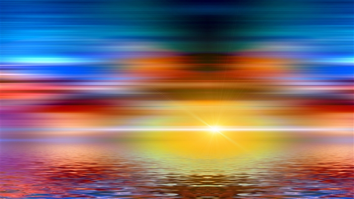 Abstract Sunset Over Water 4K