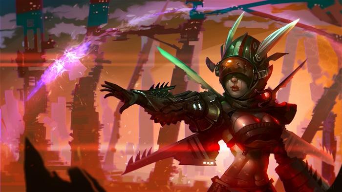 Futuristic Cyborg Girl with Helmet 4K