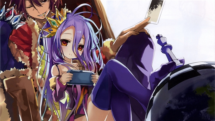 Shiro and Sora from No Game No Life 4K
