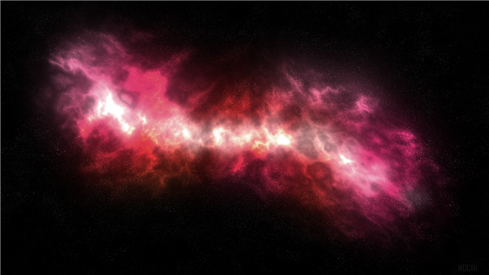 Pink and Red Nebula with Stars 4K