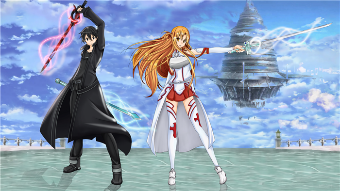 Kirito and Asuna from Sword Art Online 4K