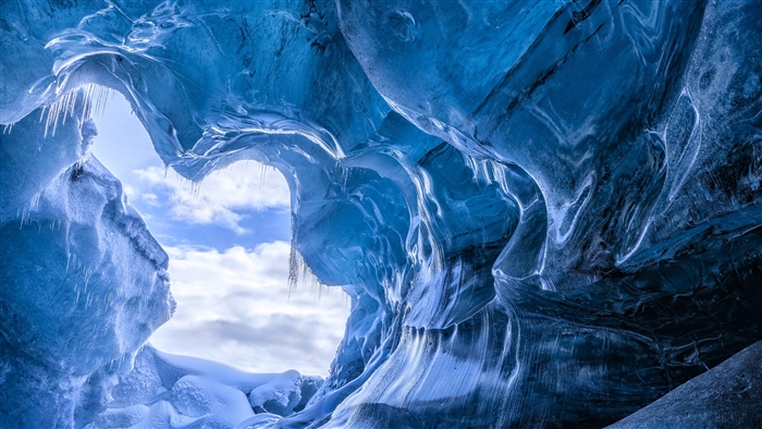 Ice Cave in Iceland 4K