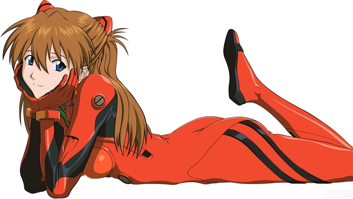 Asuka Langley Soryu in red plugsuit 4k