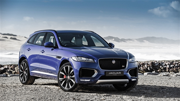 Blue Jaguar F-Pace SUV 4K