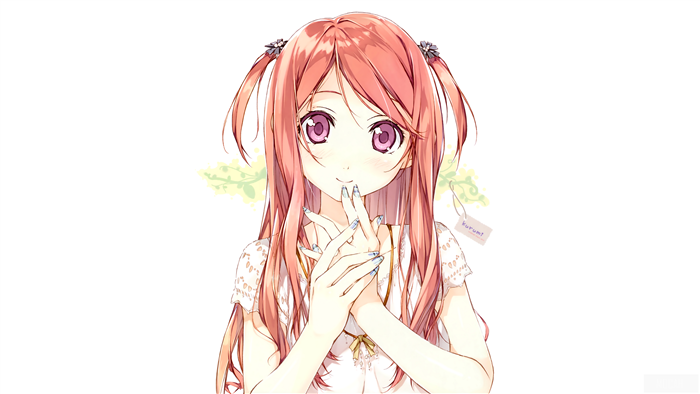 Girl with Orange Hair and Pink Eyes