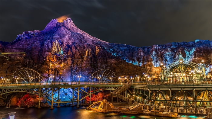 Tokyo DisneySea Volcano Night View