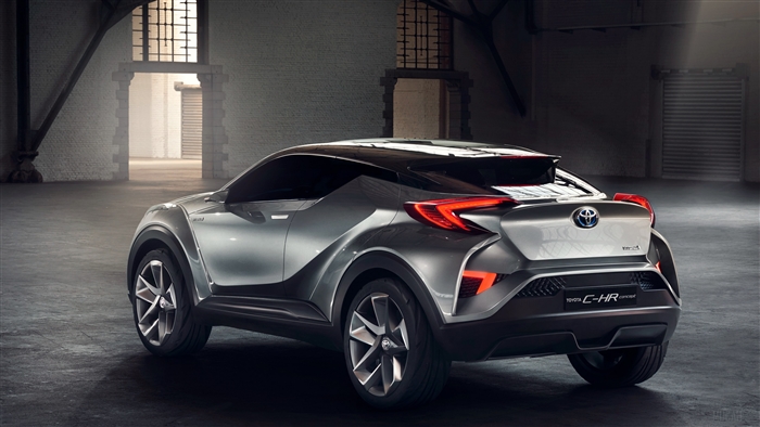 Silver Toyota C-HR Concept Car 4K