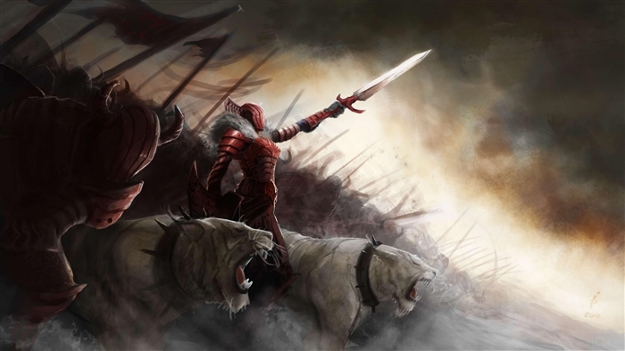 Warrior on White Tigers