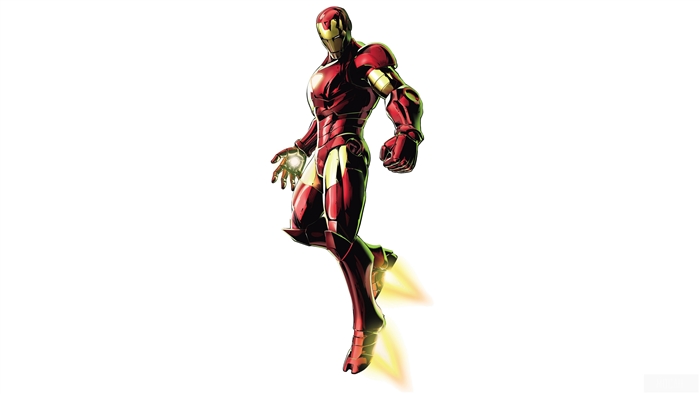Iron Man flying with repulsor blast