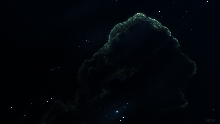 Green Nebula in Space 4K