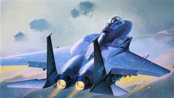 F-15 Eagle fighter jet in flight