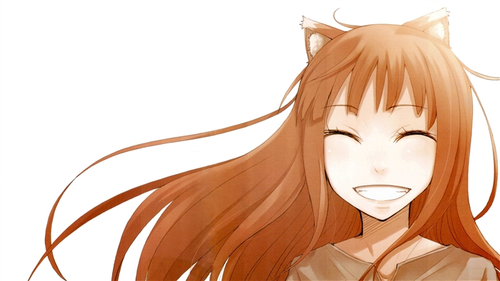 Holo from Spice and Wolf smiling