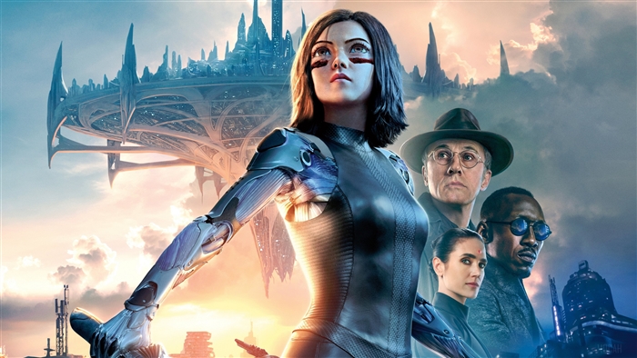 Alita from Alita: Battle Angel with other characters