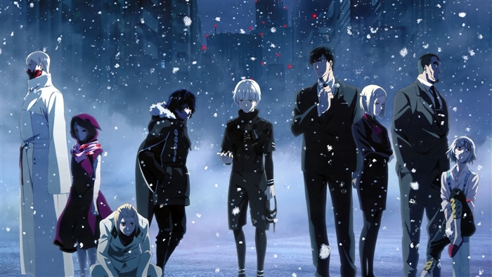 Tokyo Ghoul Characters Standing in Snow 4K
