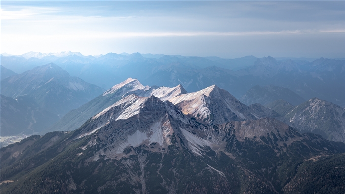 Mountain Range Under Blue Sky 4K