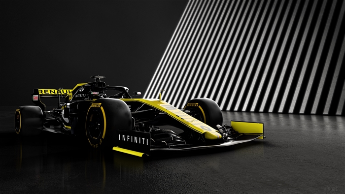 Renault R.S.19 Formula 1 car with Infiniti branding