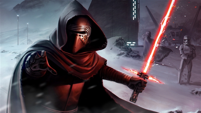 Kylo Ren with Lightsaber from Star Wars 4K
