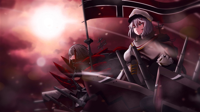 Admiral Graf Spee and Tirpitz from Azur Lane