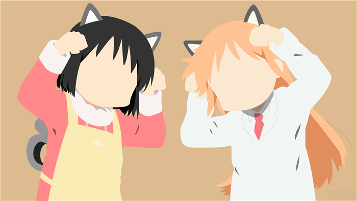 Nano Shinonome and Hakase from Nichijou 4K
