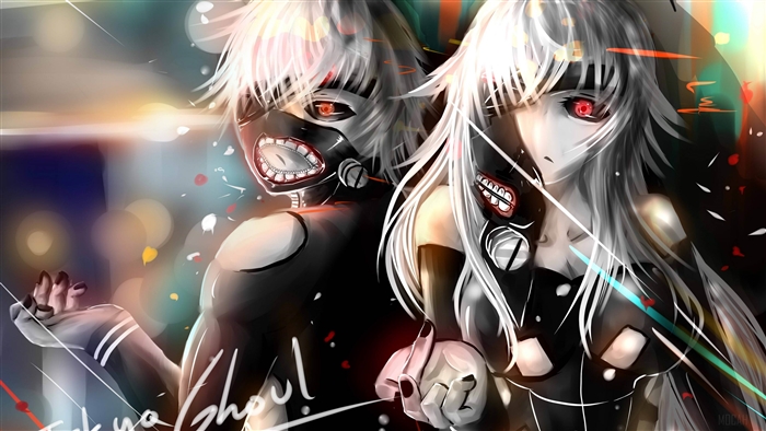 Ken Kaneki and Touka Kirishima from Tokyo Ghoul 4K