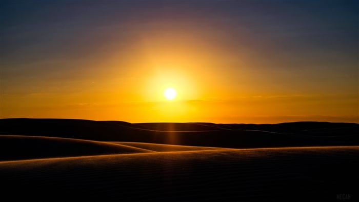 Sunset Over Desert Dunes in 4K