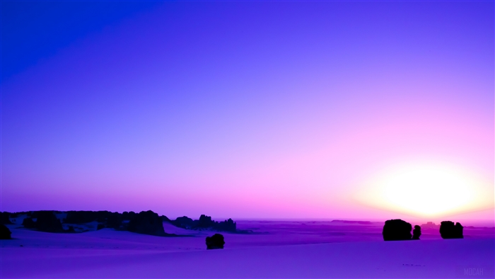 Sahara Desert Dunes at Sunrise in Algeria 4K