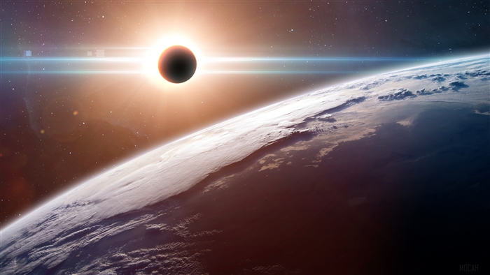Solar Eclipse over Earth
