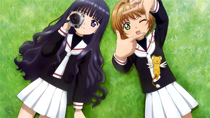 Sakura Kinomoto and Tomoyo Daidouji from Cardcaptor Sakura 4K