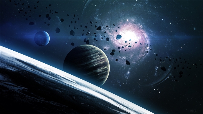 Planets and Asteroids in Space with Galaxy