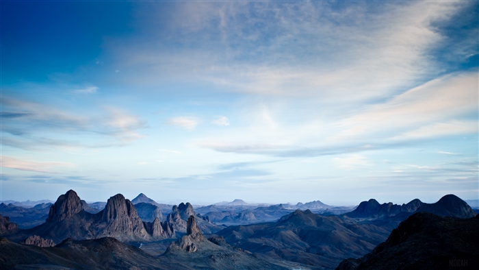 Hoggar Mountains, Algeria, Sahara Desert Landscape 4K