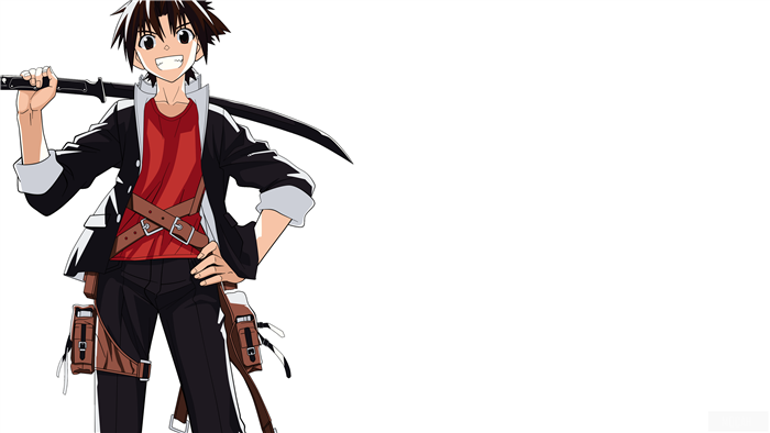 Anime boy with sword
